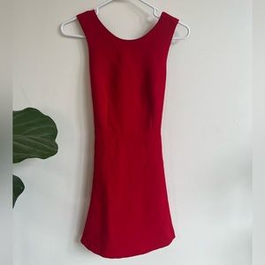 Zara Red Fit and Flare Sleeveless Dress size XS